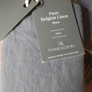 New The Threadery Euro Pillow Sham Gray - Quiet Shade